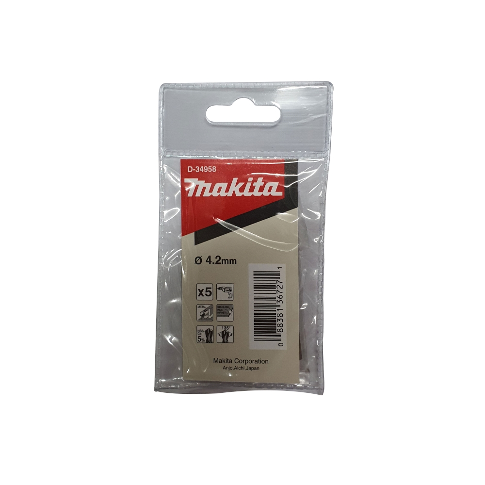 D-34958 ดอกเจาะเหล็ก HSS-Co 4.20x75 mm