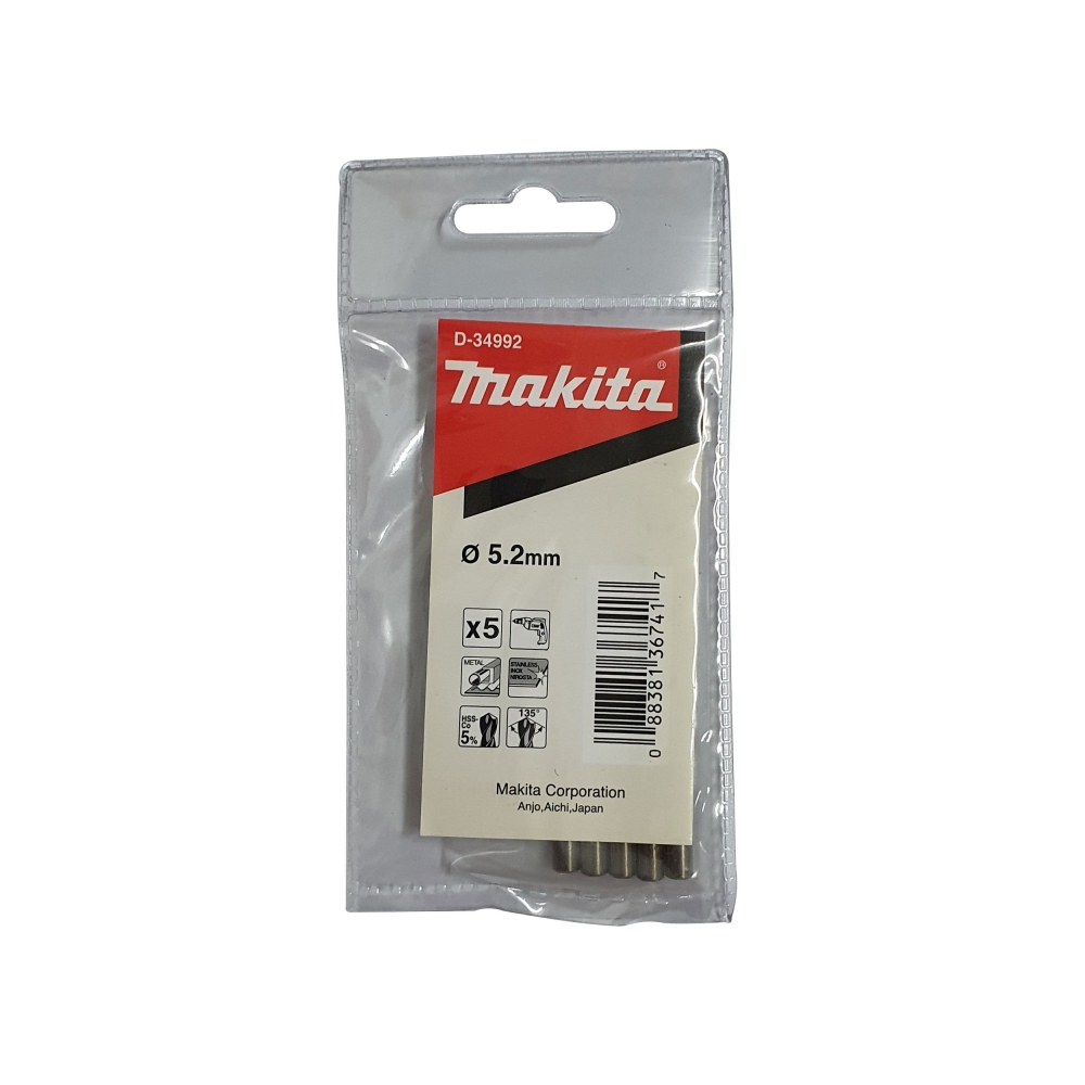 D-34992 ดอกเจาะเหล็ก HSS-Co 5.20x86 mm