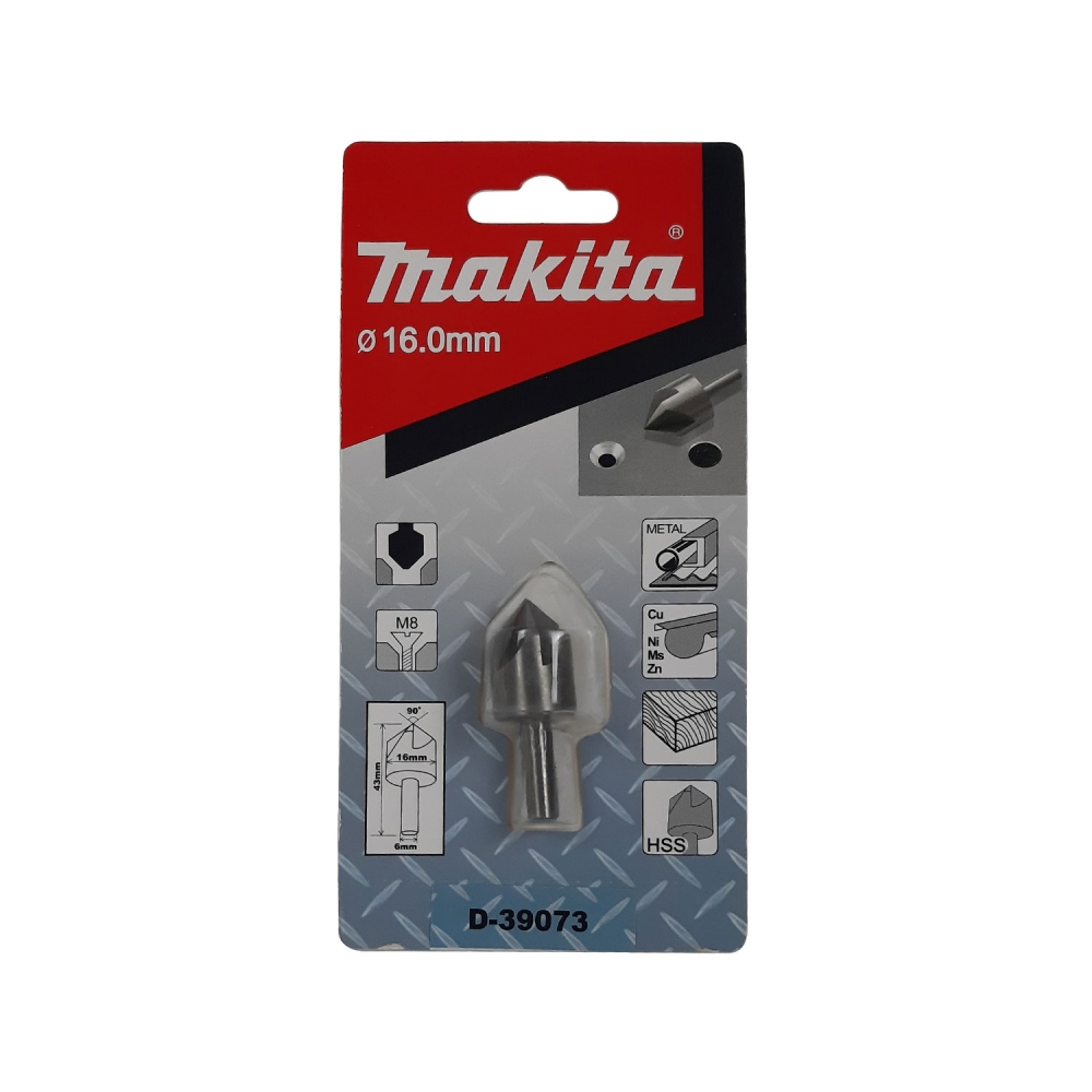 D-39073 ดอก Countersink 16x43mm 5 คม 90 องศา (M8)