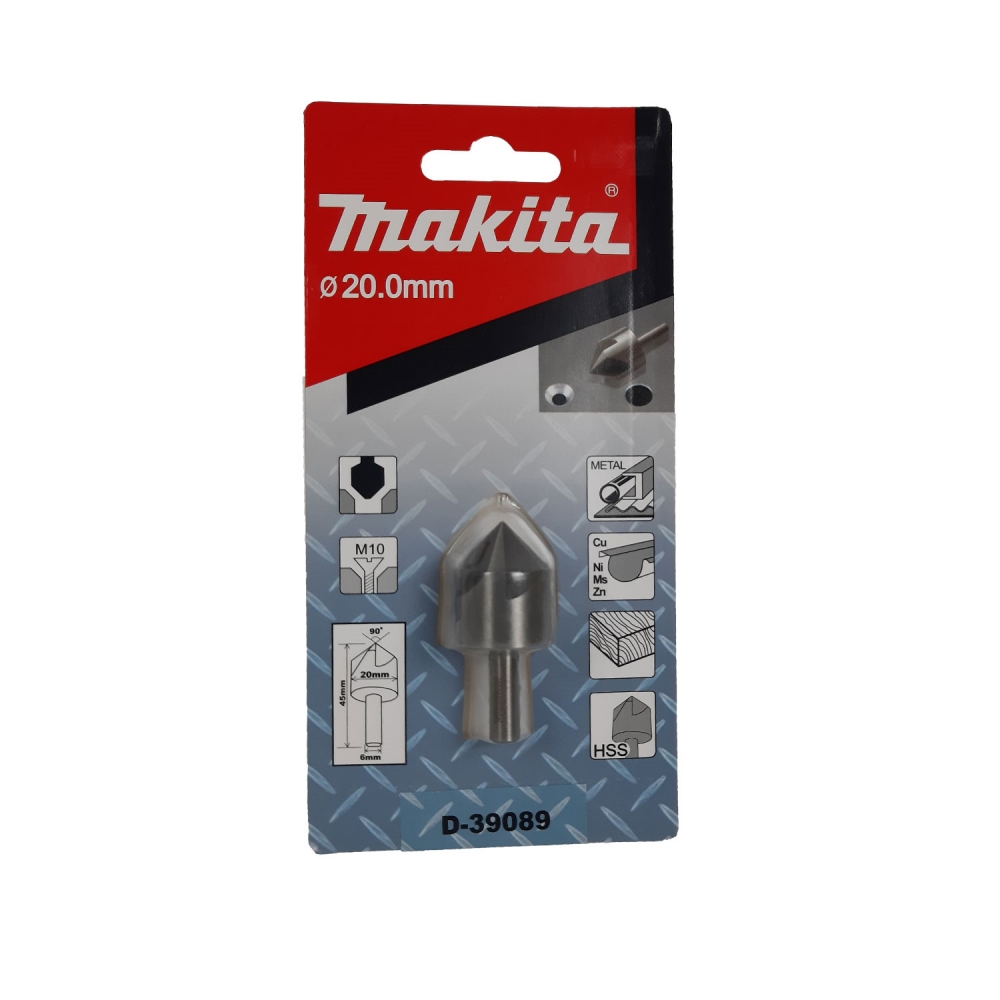 D-39089 ดอก Countersink 20x45mm 5 คม 90 องศา (M10)