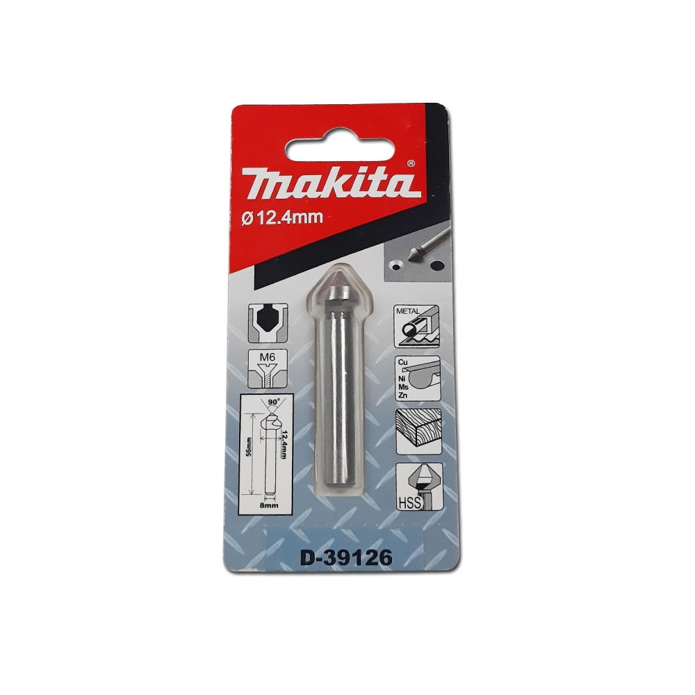 D-39126 ดอก Countersink 12.4x56mm 3 คม 90 องศา (M6)