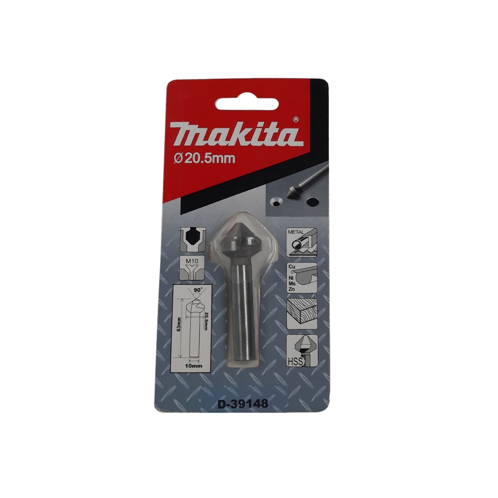 D-39148 ดอก Countersink 20.5x63mm 3 คม 90 องศา (M10)