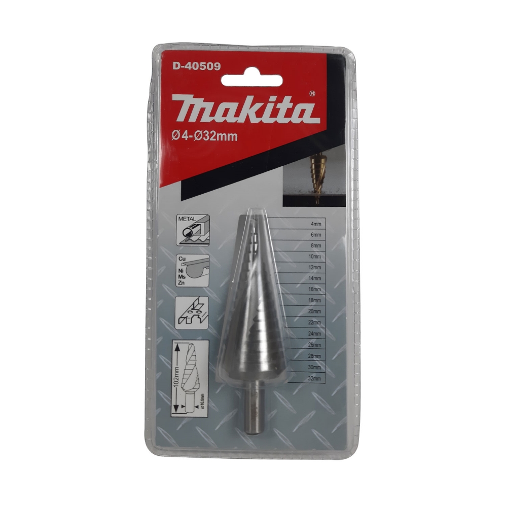 D-40509 ดอก Step Spiral Flute 4-32x102 mm Three Flat ก้านกลม