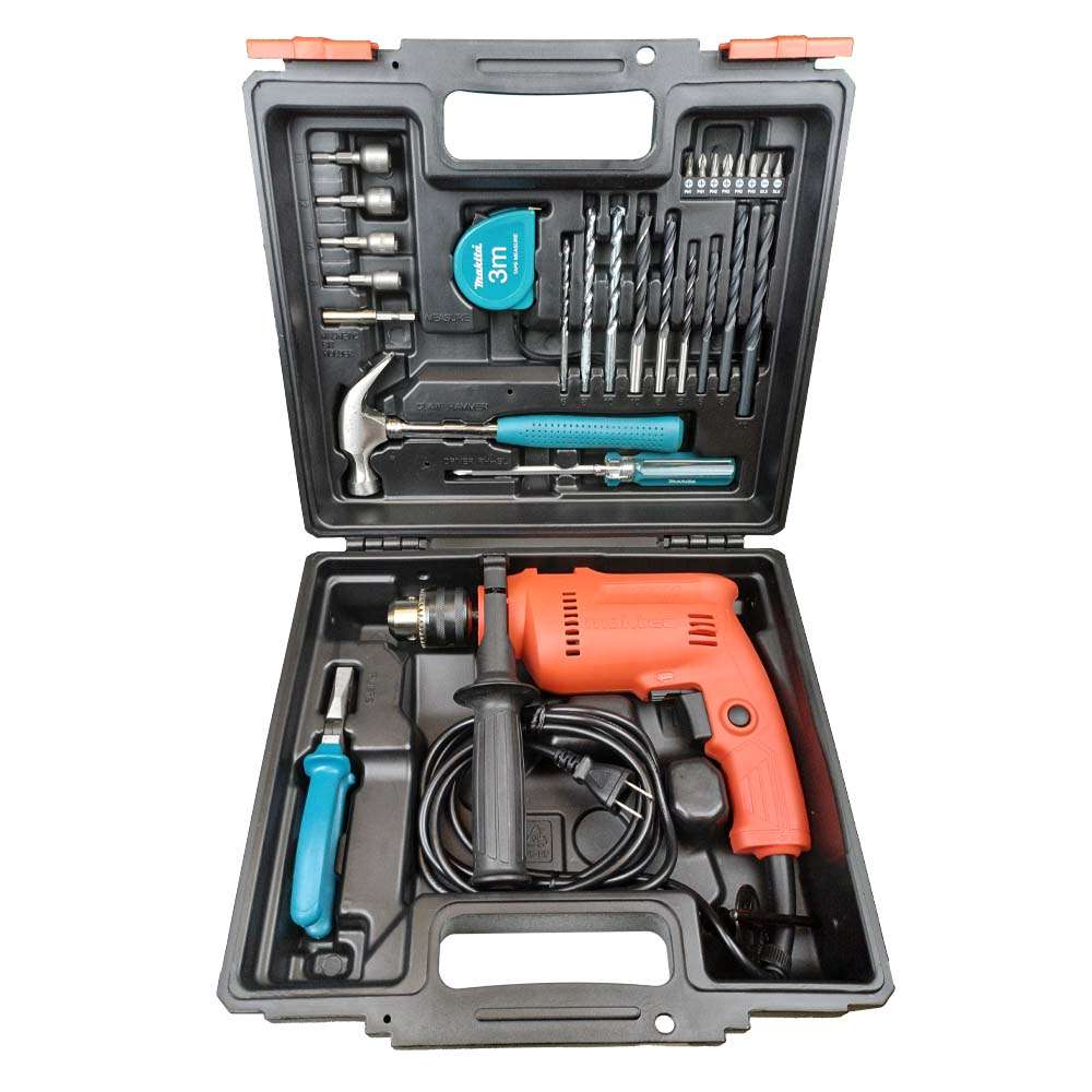 MT80BKX2 สว่านกระแทกไฟฟ้า ขนาด 5/8" (16มิล) 500วัตต์ ความเร็วรอบตัวเปล่า 0-2,900 รอบ/นาที พร้อมกล่อง และอุปกรณ์เสริมครบชุด