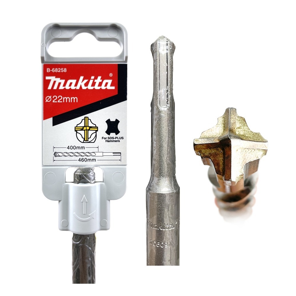 B-68258 ดอกสว่าน SDS 4-Cutter 22 x 460 mm