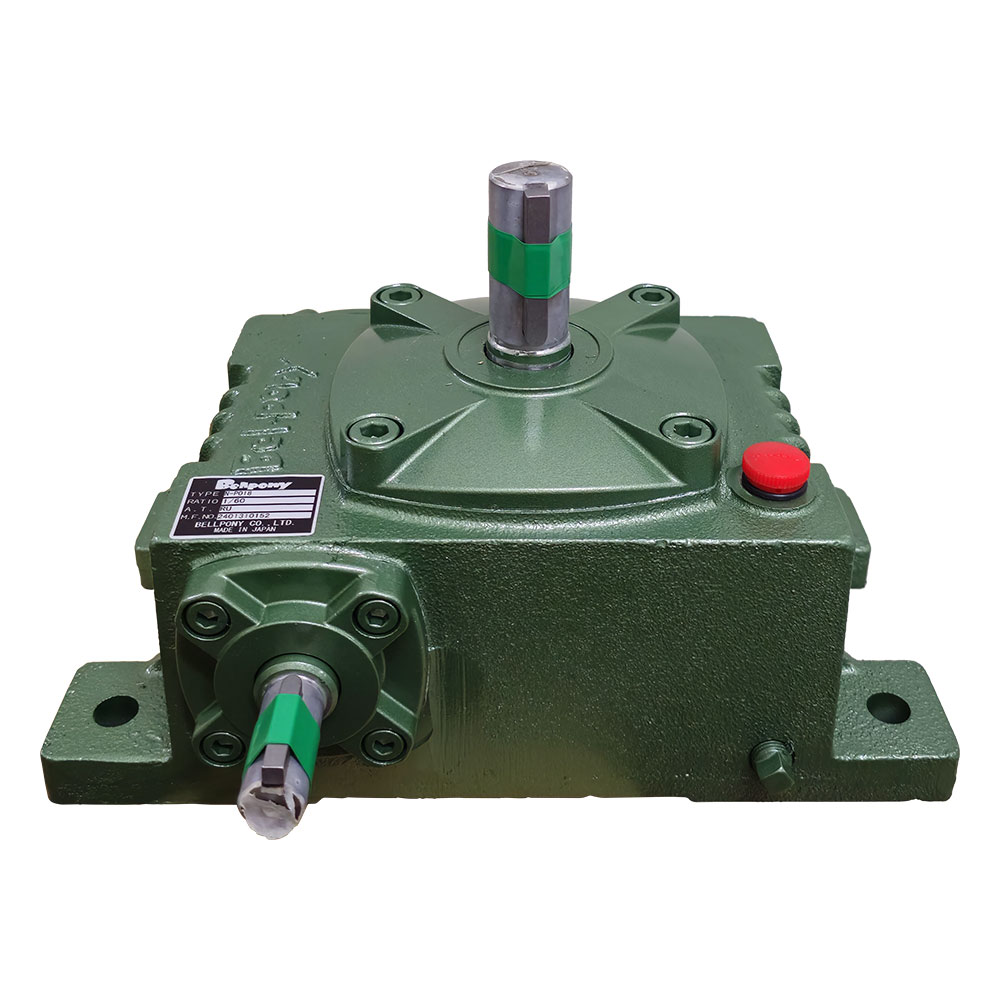 PO-25 เกียร์ทดรอบ 5 แรงม้า เพลาเข้า 25 มม. เพลาออก 38 มม. อัตราทด 1:20